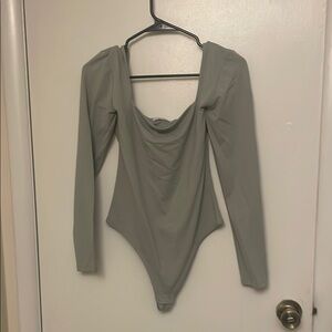 Babaton pistachio green contour bodysuit L